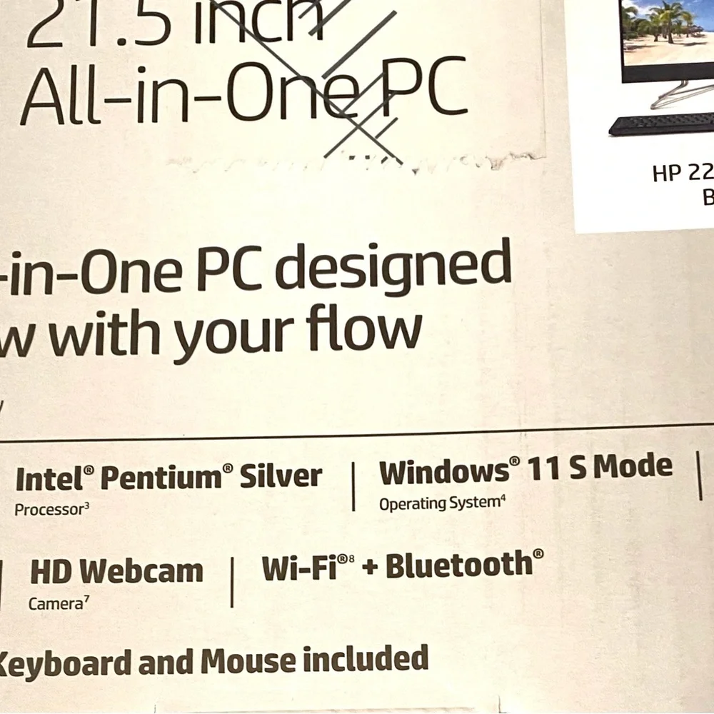 HP 21.5 inch All in One PC